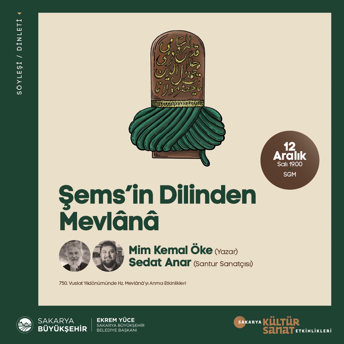 Mevlana vefatının 750.  yıldönümünde anılacak