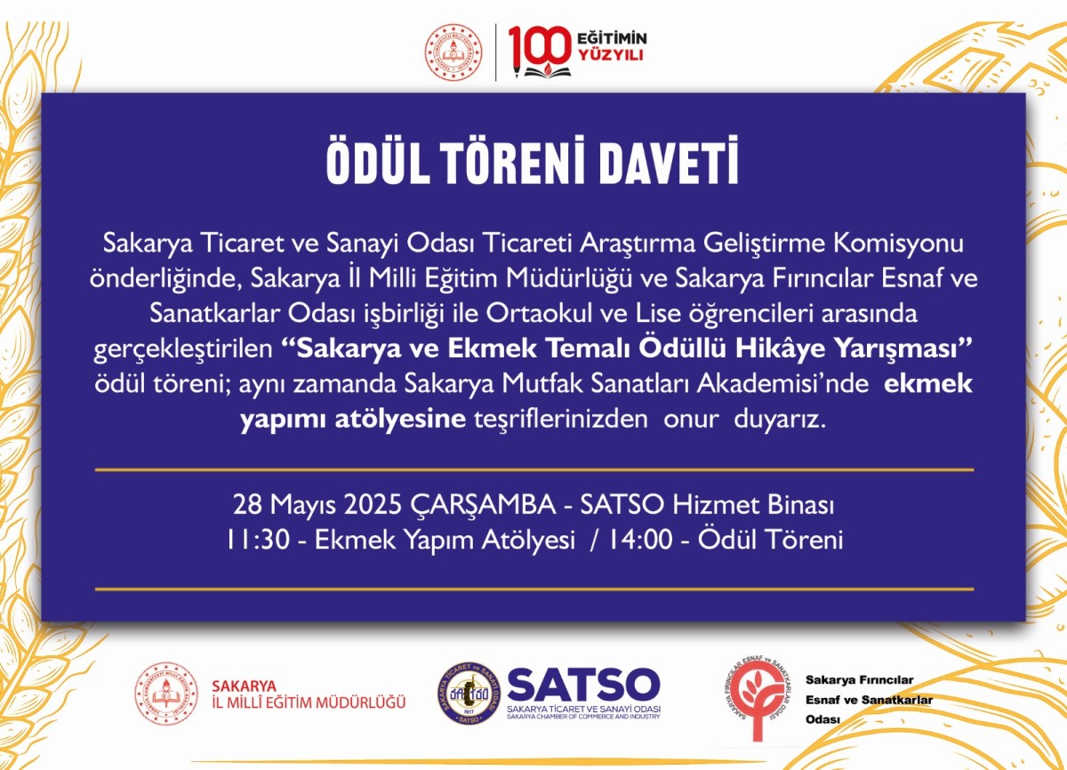 “Sakarya ve Ekmek” Ödüllü Hikâye Yarışması'nda Final Heyecanı!