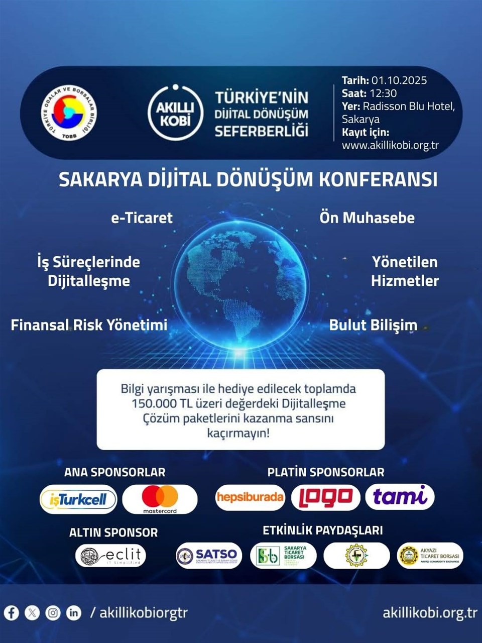 Akıllı KOBİ Sakarya Dijital Konferansı SATSO Ev Sahipliğinde Gerçekleştirilecek