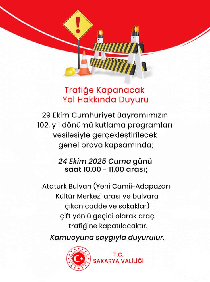 29 Ekim Provası İçin Atatürk Bulvarı Trafiğe Kapanacak