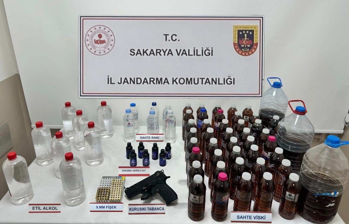 Sakarya’da Sahte Alkol Operasyonu: 1 Gözaltı