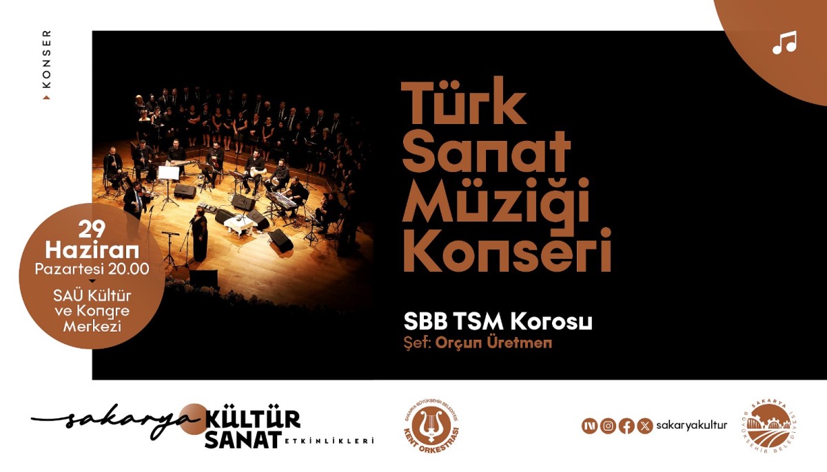 Büyükşehir’in Haziran takvimi Türk Sanat Müziği Konseriyle sona eriyor
