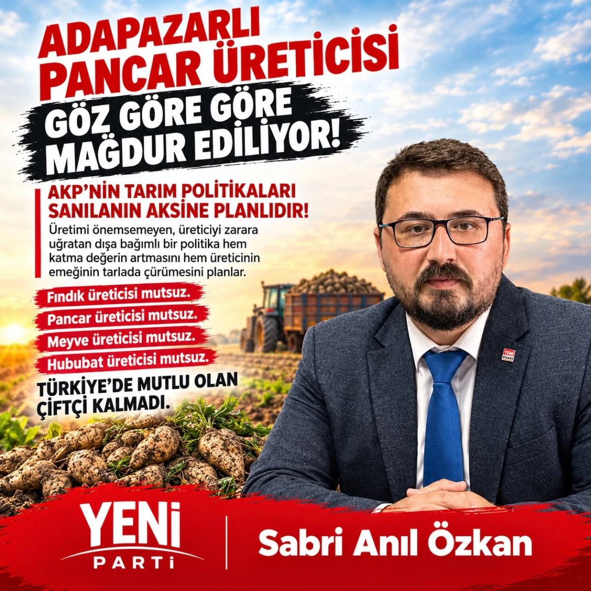 Adapazarlı Pancar Üreticisi Göz Göre Göre Mağdur Ediliyor!